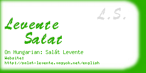 levente salat business card